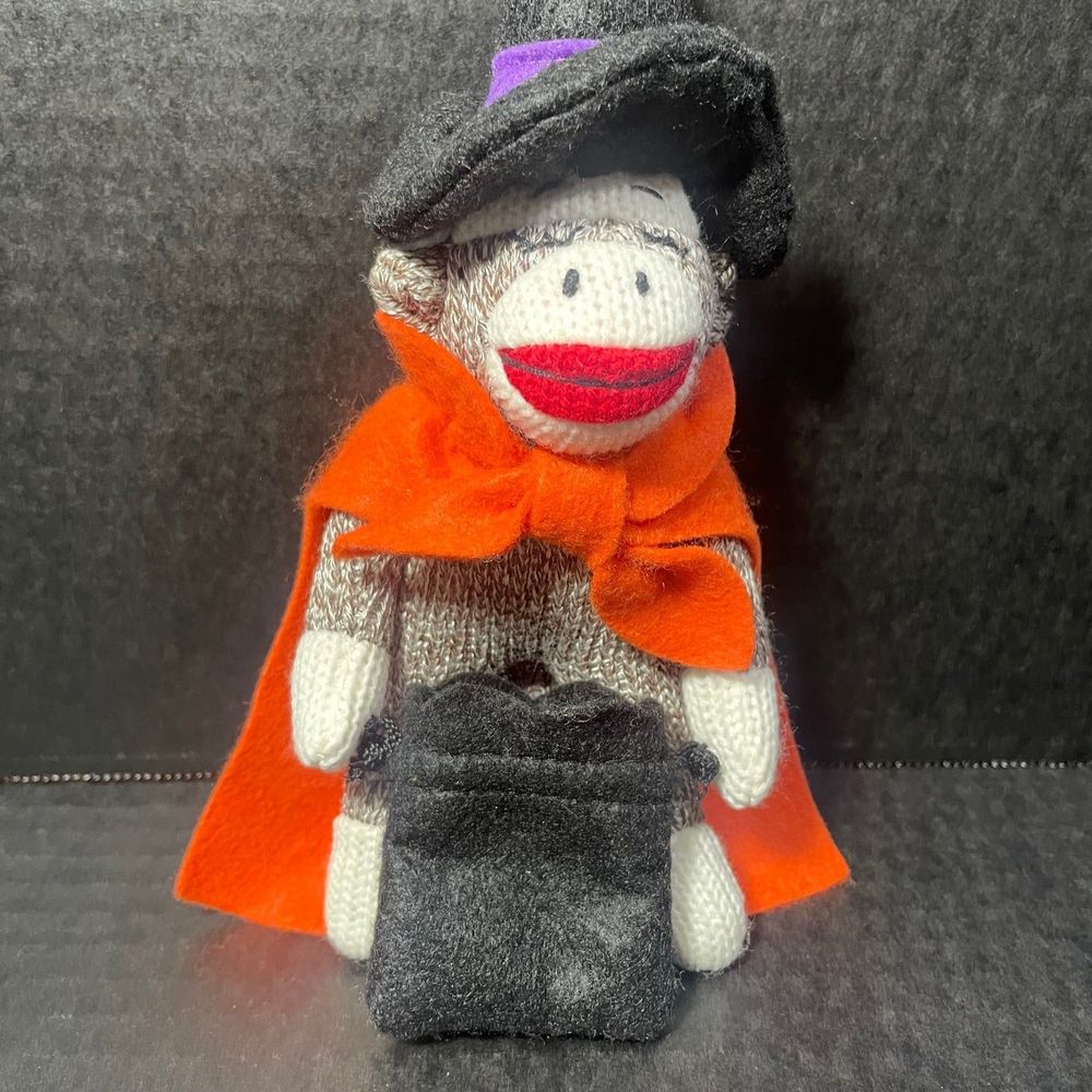 Seasons of Cannon Falls Sock Monkey Witch Ornament NWOT EXCELLENT!